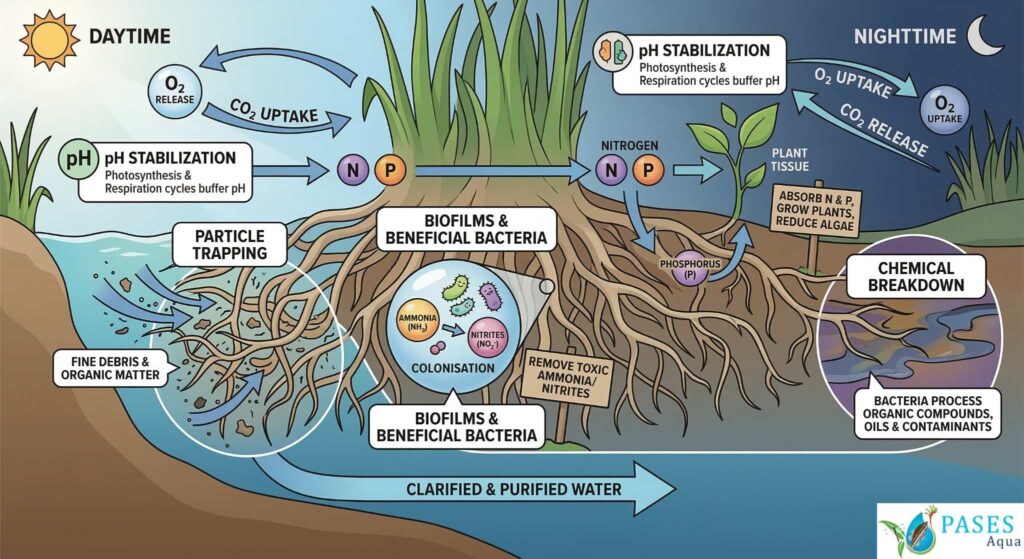 Filtration and Purification Functions of Aquatic Plant s