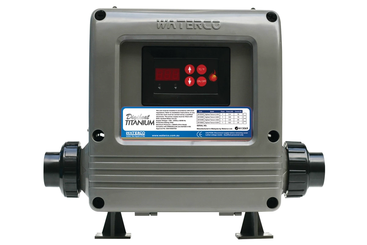 Waterco Digiheat Titanium Inline Heater